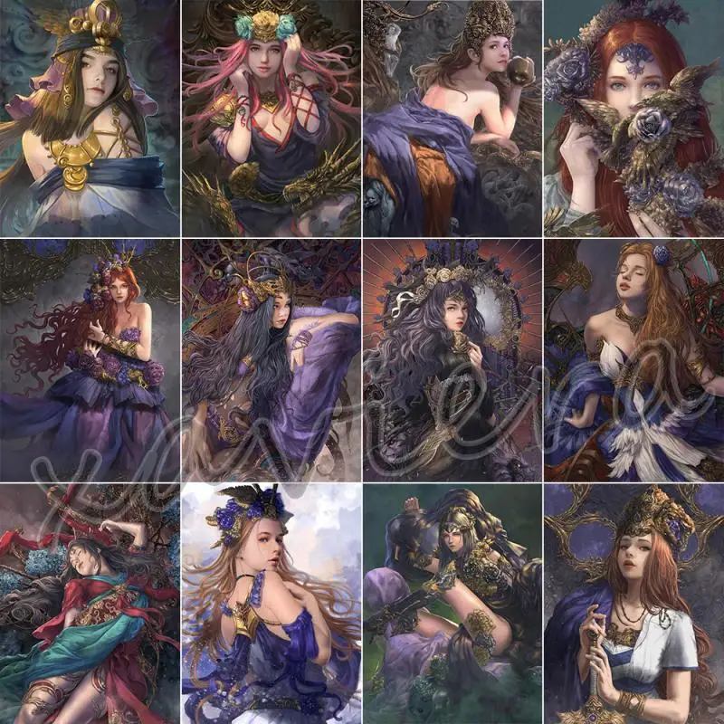 

Xaviera Full Square Drill Diamond Painting Diy Embroidery Sexy Ladies Rhinestone Cross Stitch Kit Mosaic Picture Handmade Gift