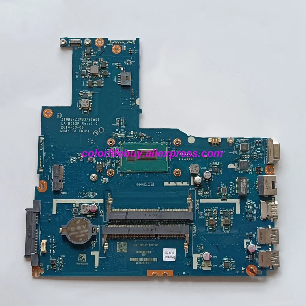 Genuine 5B20G46236 ZIWB2 ZIWB3 ZIWE1 LA-B092P w SR1E8 3558U CPU Laptop Motherboard for Lenovo B50-70 NoteBook PC Tested