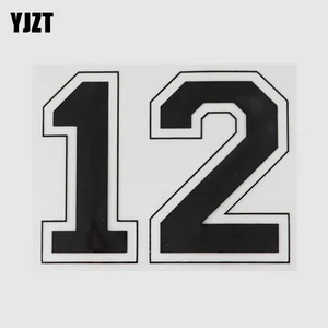 YJZT 14,6 см * 11,4 см номер 12 Персонализированная наклейка автомобиля Стикеры винил 13D-0373
