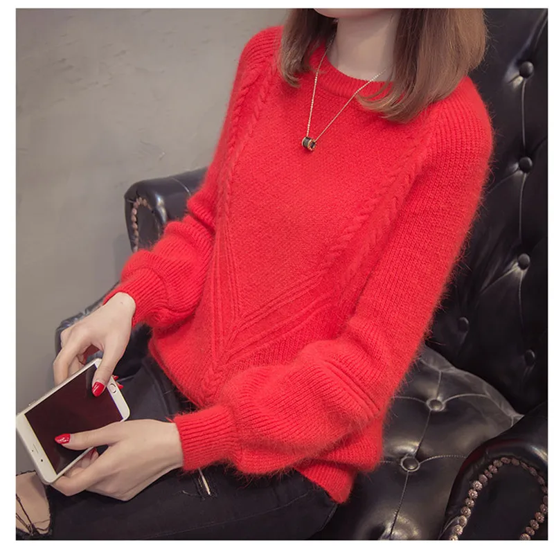 2022 Autumn Winter Women Long Sleeve Loose Pullovers Sweaters Jumper Knitwear Outerwear Korean Female O neck Warm Sweaters Tops