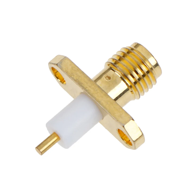 1 шт. SMA гнездо шасси PTFE W/2 отверстия Фланцевая панель RF разъем|Соединители| |