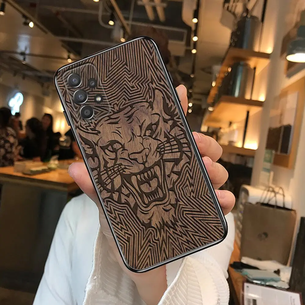 Natural wood texture pattern Phone Case Hull For Samsung Galaxy A70 A50 A51 A71 A52 A40 A30 A31 A90 A20E 5G S Black Shell Art Ce