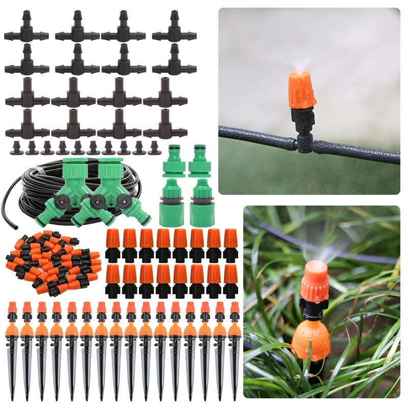 

5-30m Garden Spray Watering System Micro Drip Irrigation Mist Self Kits