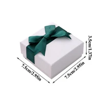 simple jewelry box with bow ring earring necklace box packaging small present gift boxes case jewelry accessories