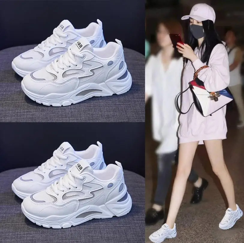 

Fashion Women's Winter Sneakers 2021 Platform Sports Shoes White Chunky Sneakers Vulcanized Casual Shoes Tennis Female Basket