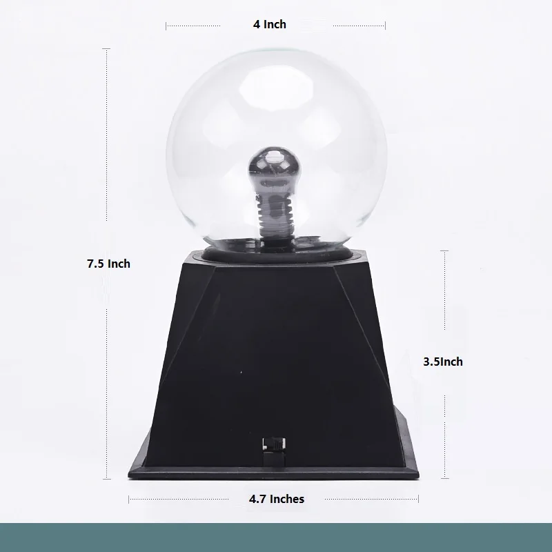 Red Light 4 Inch Магический плазменный стеклянный шар настольная лампа сенсорный звуковой чувствительный Сфера Lightning домашний декор научный ночник украшение для детской комнаты - Цвет: Red Light 4 Inch