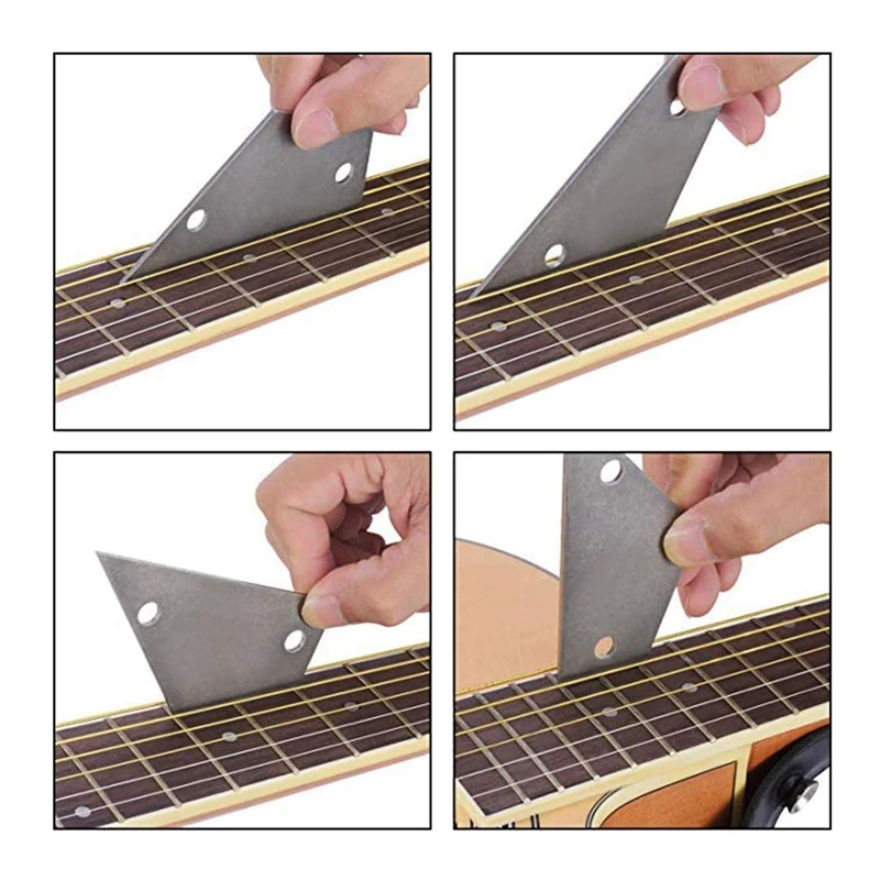 

6Pcs Guitar Fret Crowning File Leveling Tool Grinding Protectors Repair Part Set Guitar Repair Tool Accessories