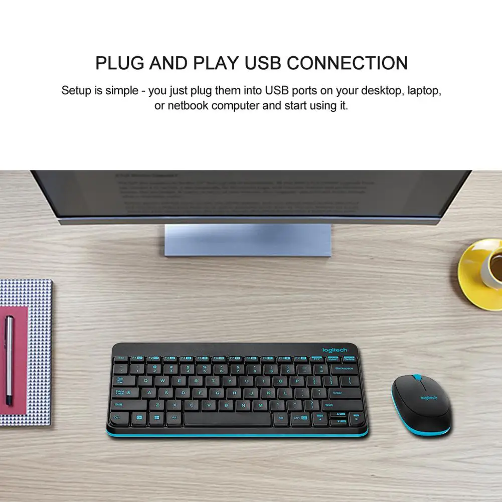 Logitech MK245 беспроводная клавиатура и мышь комбо набор для Windows Chrome OS|Комплекты плюс
