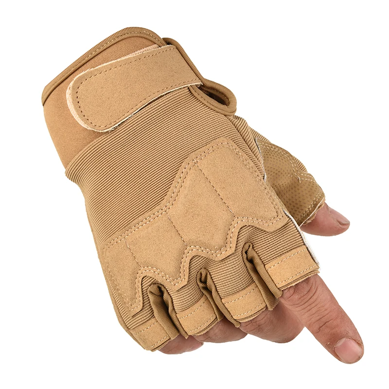 Велосипедные перчатки с открытыми пальцами спортивные камуфляжные мужские и