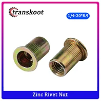 M3 M4 m5 m6 m8 m10 m12 оцинкованные гайки из углеродистой стали с накаткой Rivnut с плоской головкой заклепки с резьбой