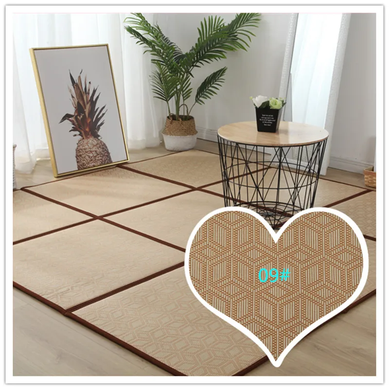 folding rattan floor mat thick living room floor sleeping mat rattan japanese tatami carpet pad summer baby play mat non slip free global shipping