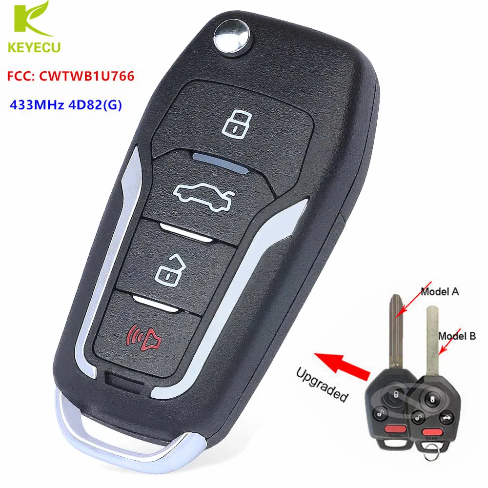 KEYECU 4B обновленный раскладной дистанционный ключ 433 мгц 4D82 для Subaru Forester Impreza WRX