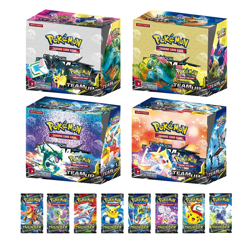 Покемон карточная игра 9 108 324 шт. Gx Ex Mega Sun Moon Team Up Ultra Prism карты детская игрушка TCG