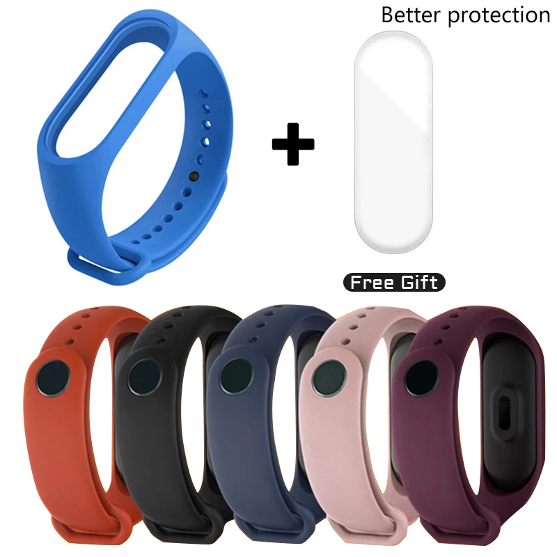 

Sports Soft Silicone Strap Watchband For Xiaomi Mi Band 6 5 3 4 Two-Color Replacement Wrist Straps Bracelets Soft Silicone Watch