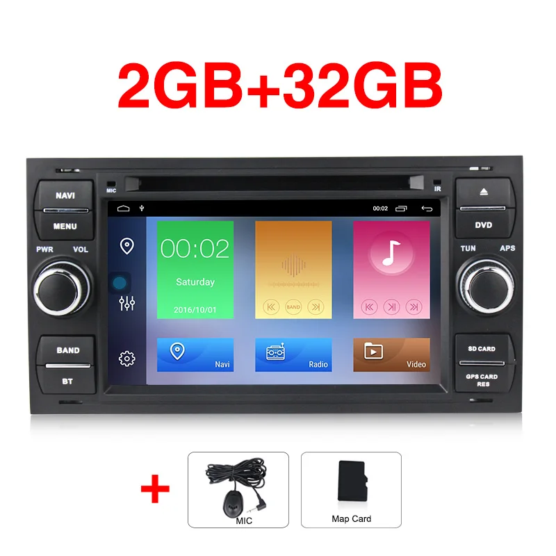 Car dvd B 2din Android 9,1 Автомобильный dvd Радио aduio плеер gps Navi для Ford Focus 2 Mondeo S C Max Fiesta Galaxy подключения фокуса - Цвет: Car dvd B