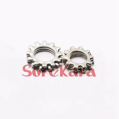 Внешние зубчатые стопорные шайбы из нержавеющей стали M3-M16 Кол-во 50 | Обустройство