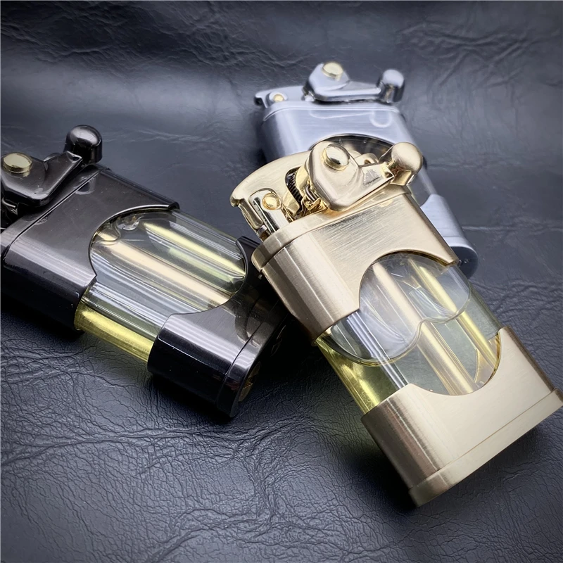 ZORRO New Windproof Metal Kerosene Lighter Transparent Oil Tank Creative Retro Flint Petroleum Lighters Smoking Accessories Gift | Дом и сад