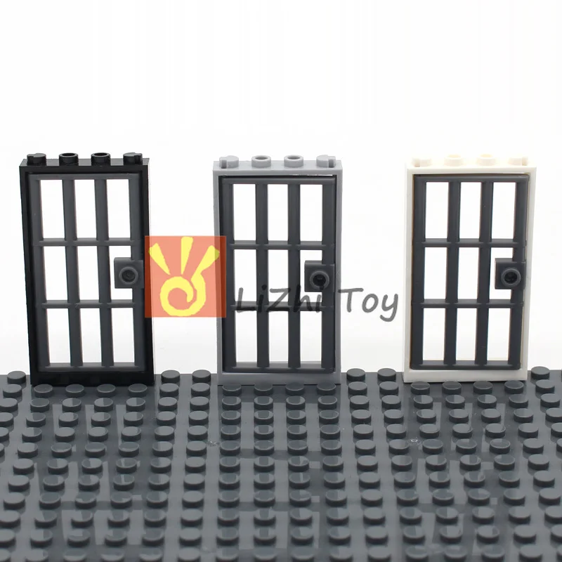 MOC кирпич 60621 двери 1x4x6 с ручкой гвоздиком развивающие блоки игрушки Совместимые