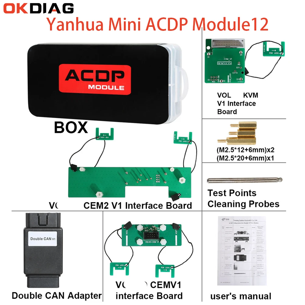 

Yanhua Mini ACDP Module12 для V-o-lvo программирования ключей Поддержка добавить ключ и все ключи потеряны с 2009-2018