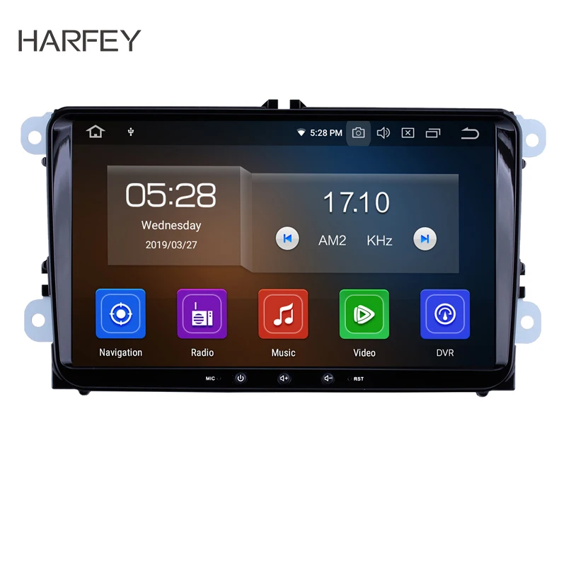 Автомагнитола Harfey 9 &quot мультимедийный плеер на Android 10 0 с GPS для Volkswagen Golf Jetta Tiguan T5 B7