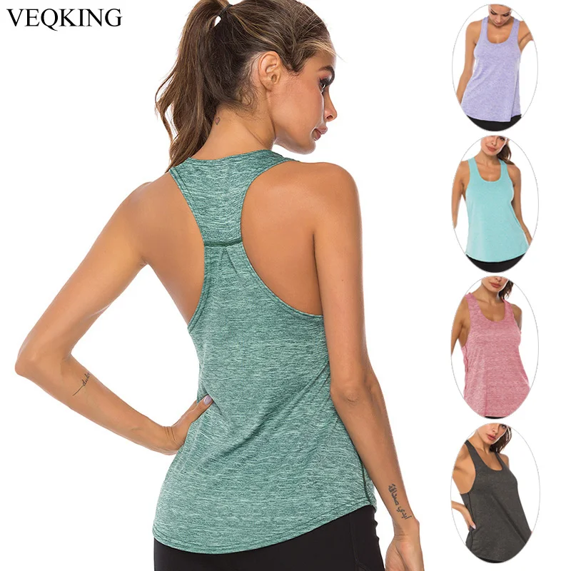

2021 Sleeveless Racerback Yoga Vest,Women Sport Singlet,Athletic Fitness Sport Tank Tops,Gym Running Training Yoga Shirts