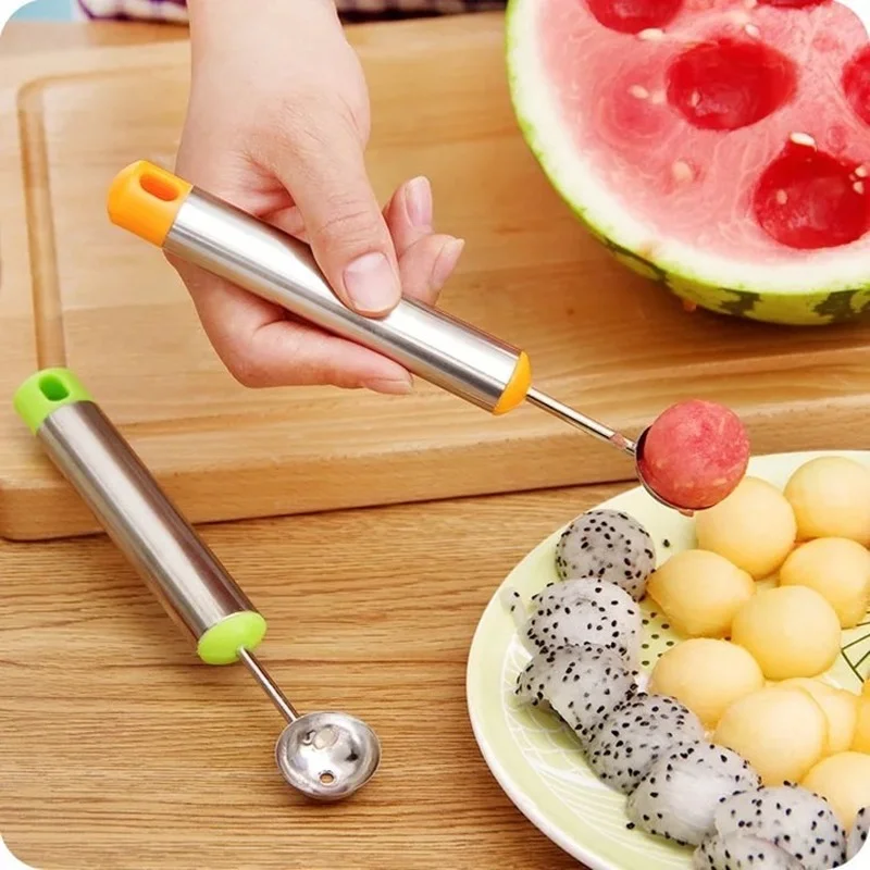 

Stainless Steel Watermelon Scoop, Ice Cream Scoop, Multi-function Fruit Scoop Assortment Tool