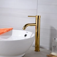 gold brass bathroom basin faucet single handle hot and cold bathroom sink water mixer tap