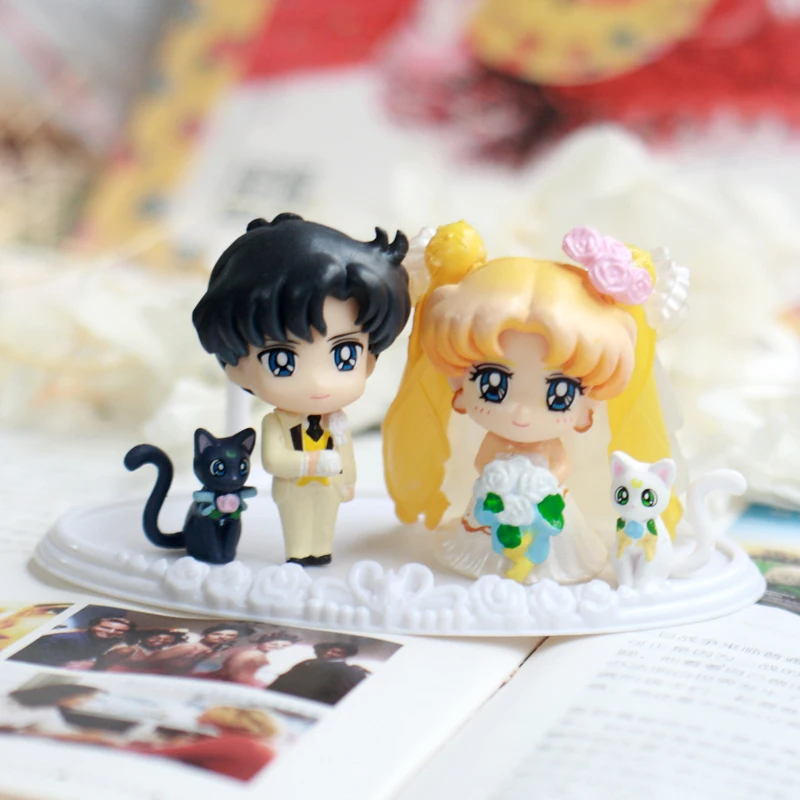 Bandai Q Version Сейлор Мун маленькая фигурка форма кукла Игрушечная модель украшение