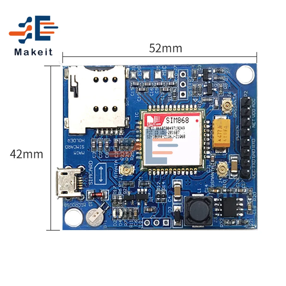 Макетная плата SIM868 модуль GSM/GPRS/Bluetooth/GPS замена SIM808with STM32 51 программа для Raspberry Pi