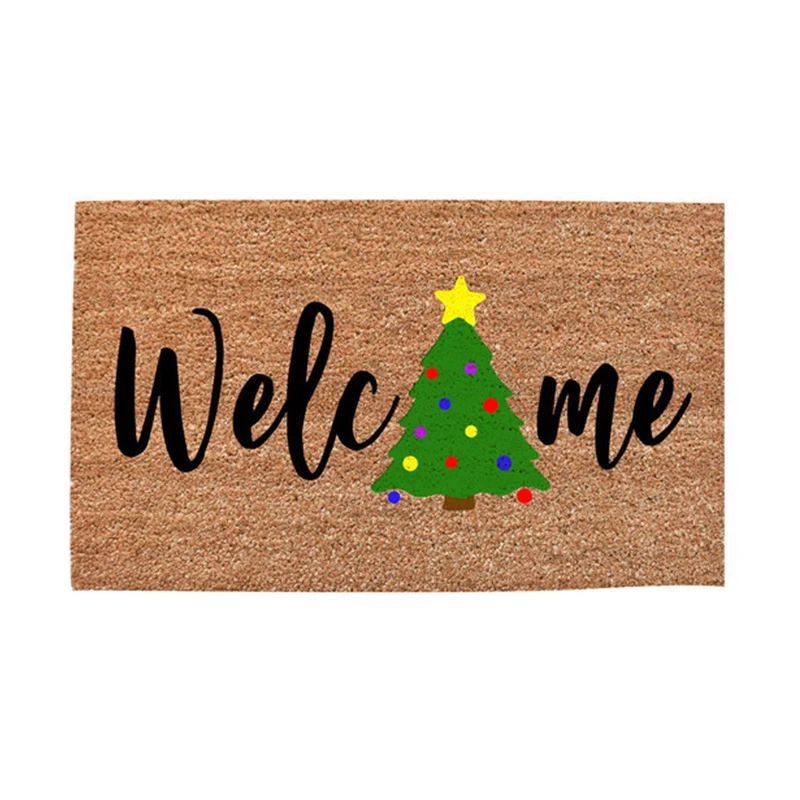 

Рождественский Придверный коврик, одеяло, добро пожаловать, домашняя входная дверь, украшения для ванной и кухни, домашний праздничный деко...