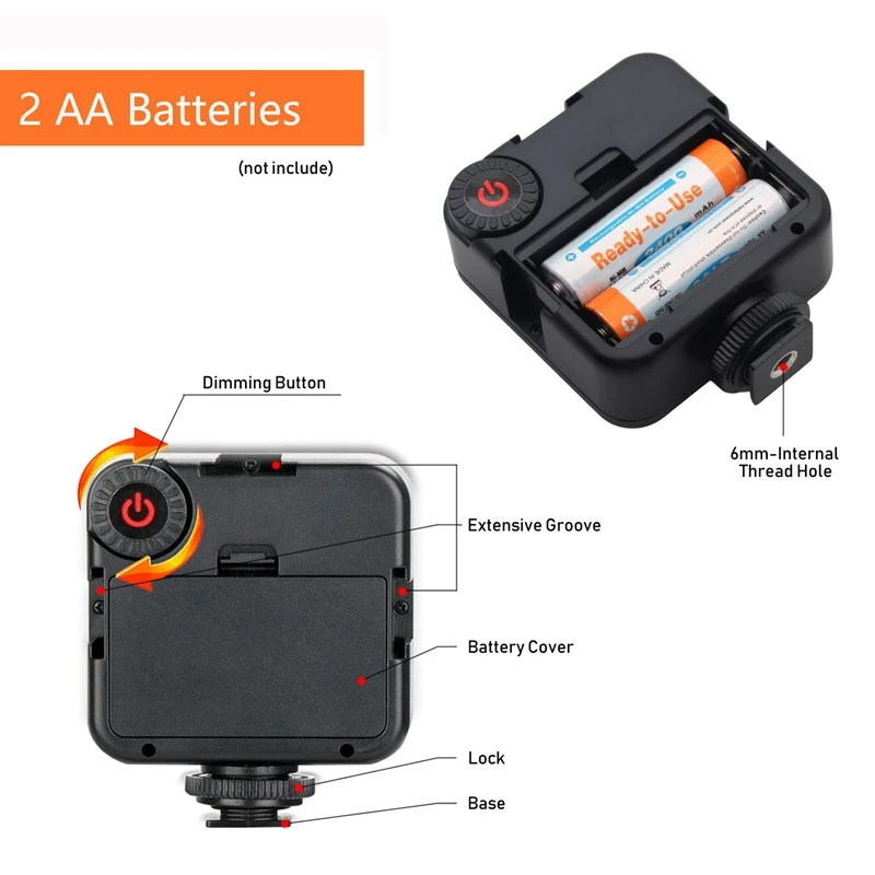 Bright LED Video Light 49 Led Camera Lighting Dimmable Portable Panel for Canon Nikon Sony and Other DLSR Cameras | Электроника