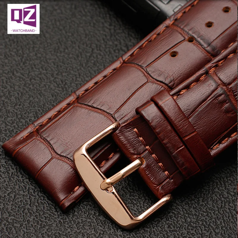 COW LEATHER Watch Strap 22mm 23mm 24mm 26mm 28mm watchband mens Genuine leather bracelet general watch band alligator grain