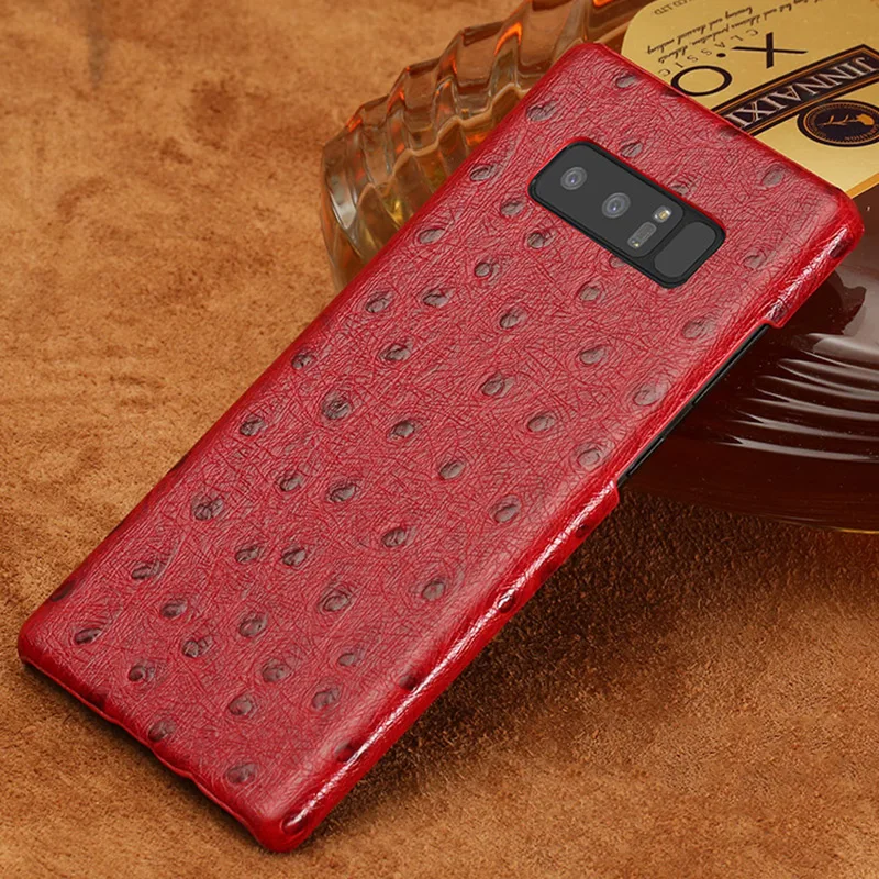 Страуса из натуральной кожи защитой от падений и чехол для телефона samsung Galaxy S10 S10E