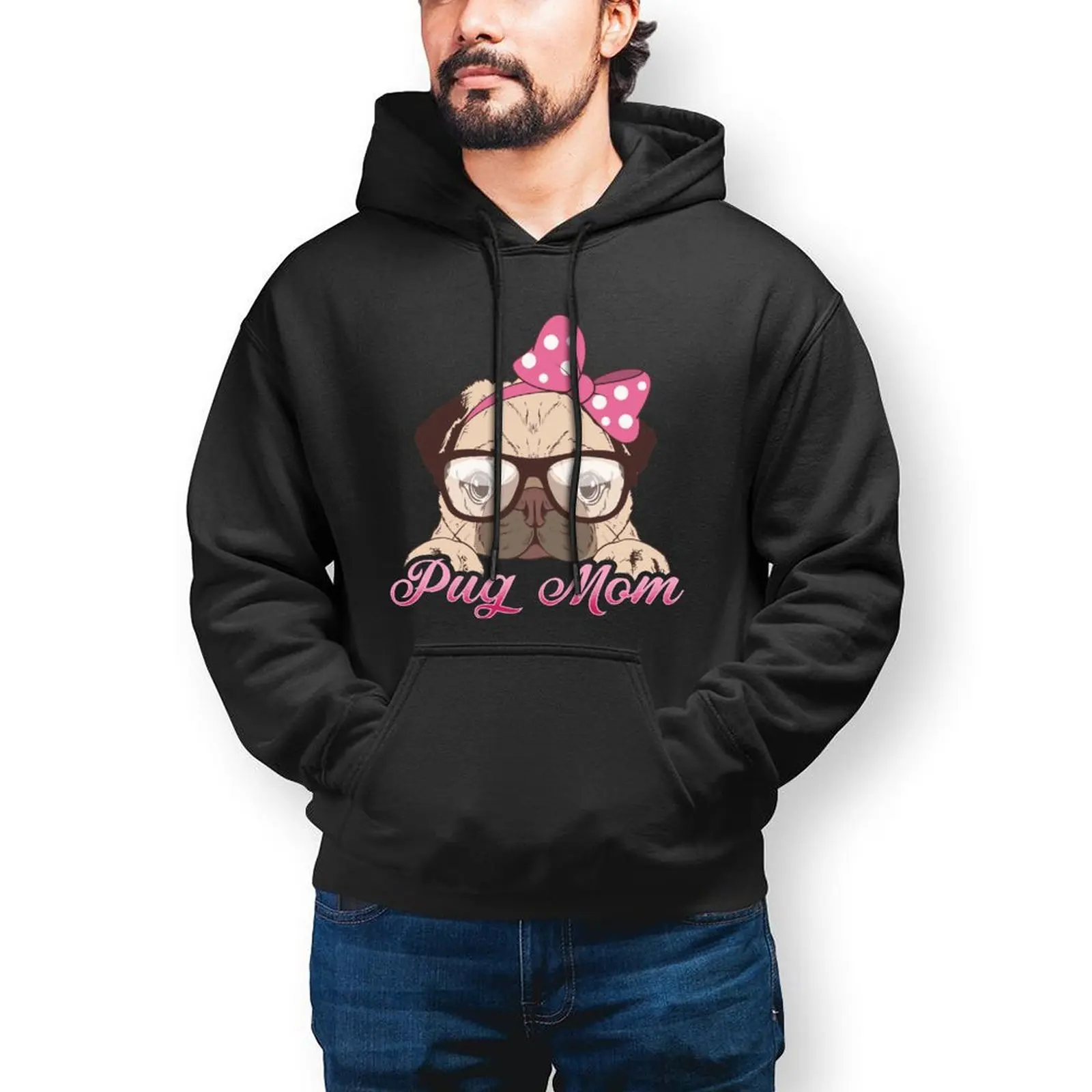 

Mom Hoodies Cotton Loose Pullover Hoodie Winter Long Length Popular Hoodie Oversize Men