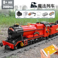 mould king high tech 12010 the motorized magic remote control train model building blocks assembly bricks toys christmas gifts
