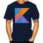 2020 leisure fashion large T-shirt 100% cotton Мужчины Kotlin logofor Kotlin programmers Классические футболки с принтом