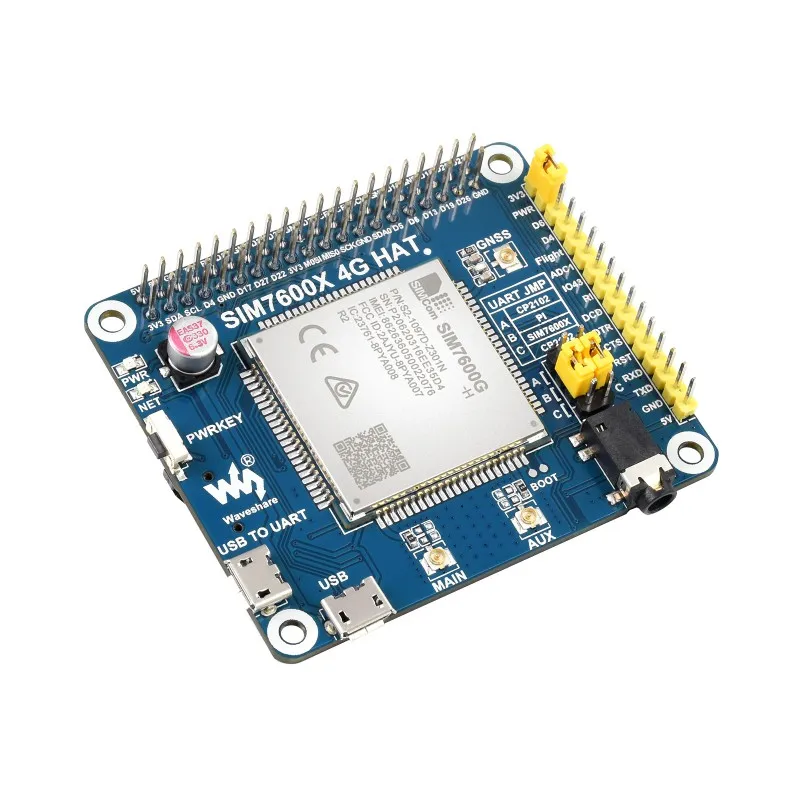SIM7600A H SIM7600E SIM7600G SIM7600CE 4G шляпа / 3G 2G GSM GPRS GNSS для Raspberry Pi LTE CAT4 SIM7600|Запасные части| |