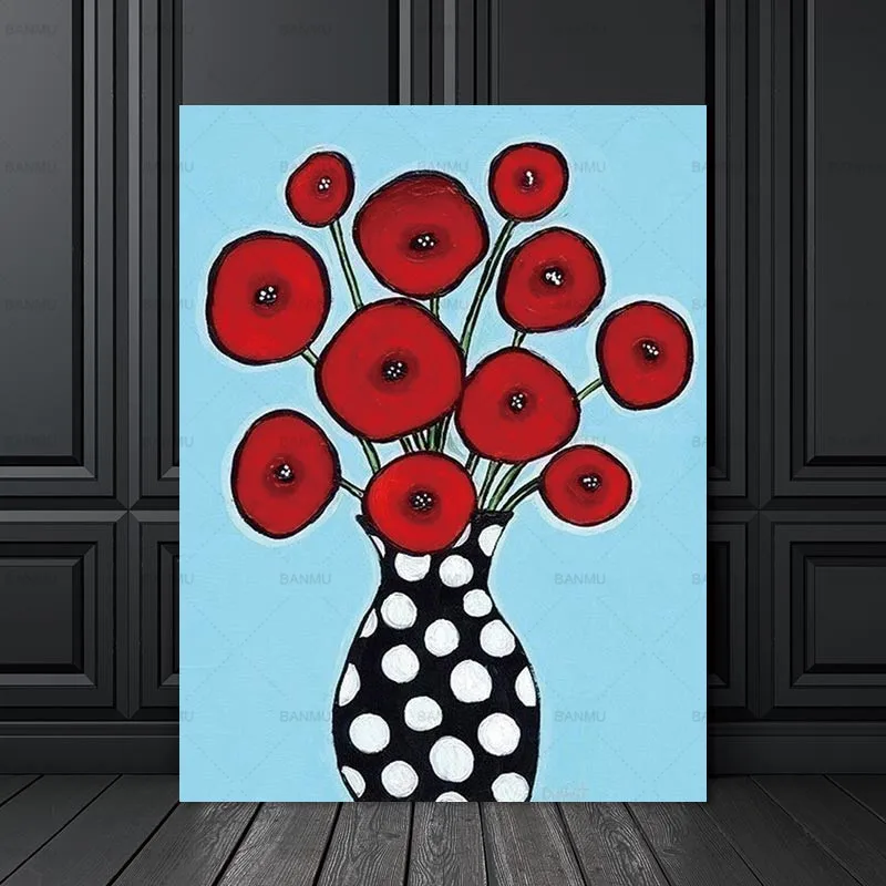 Абстрактная винтажная Цветочная ваза Conisi принт и плакат настенная живопись