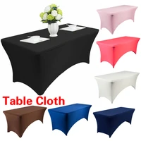 wedding spandex table cloth lycra table cover rectangle hotel banquet party meeting room decor cocktail high stretch tablecloth