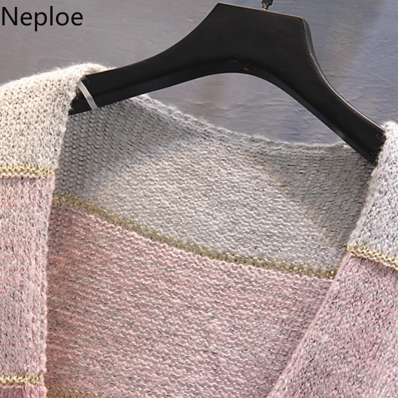 Женский костюм Neploe из 2 предметов осень 2020 топ в полоску с длинным рукавом +