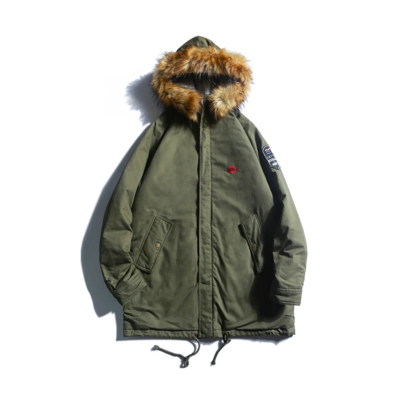 

Misniki 2019 New Winter Men's Coats Male Parkas Casual Thick Outwear Fur Hooded Jackets Warm Overcoats JP16