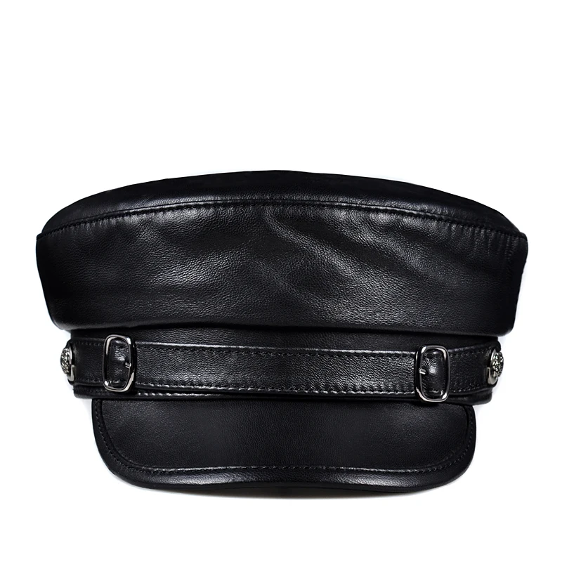 Pudi man Натуральная овечья кожа военная шапка Кепка для мальчиков новый стиль