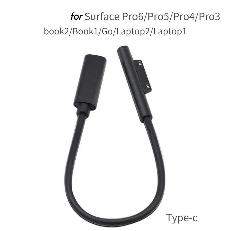 

15V 3A USB Type-C Power Supply for Microsoft Surface Pro 3 4 5 6 Go PD Charging Adapter Cable PVC DC Cord Fast Charger Tablet