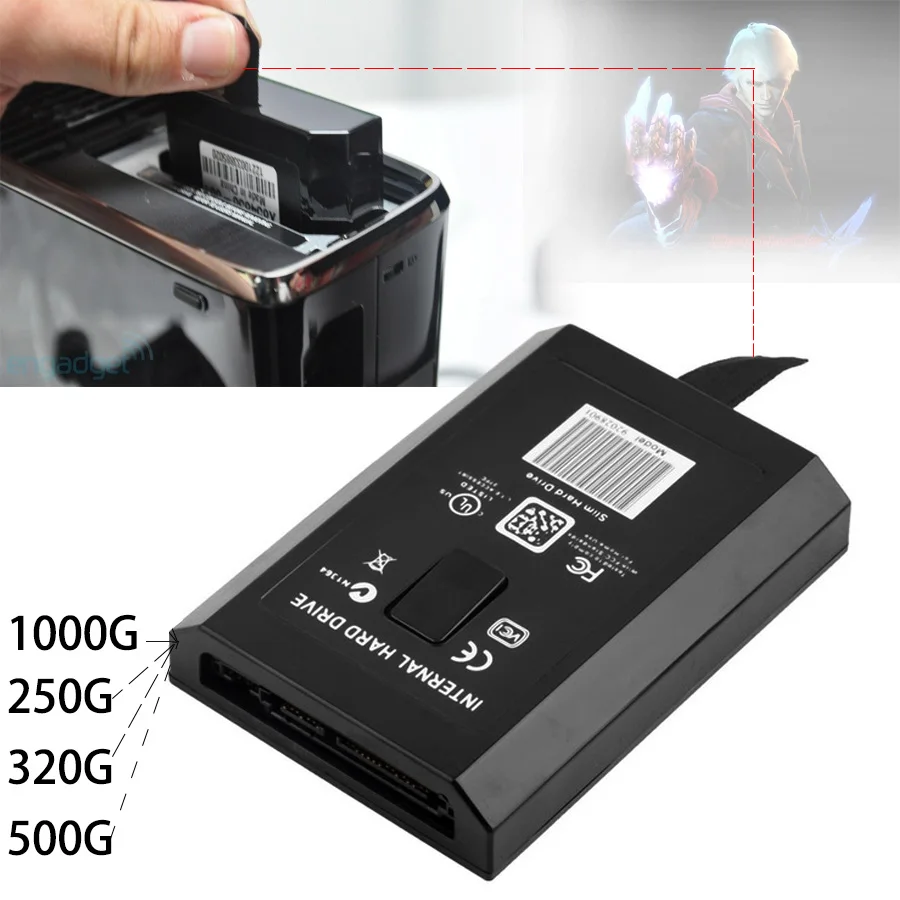 Жесткий диск для внутреннего жесткого диска Hdd Xbox 360 Slim/Xbox 360E Консоль/XBOX S 250 ГБ/320