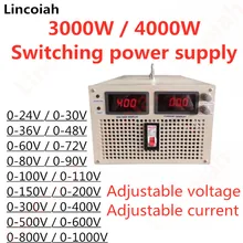 4000W Switching Power Supply 24V 36V 48V 60V 150V 300V 400V 600V 800V 1000V Adjustable Current Voltage For Plating Electrolysis