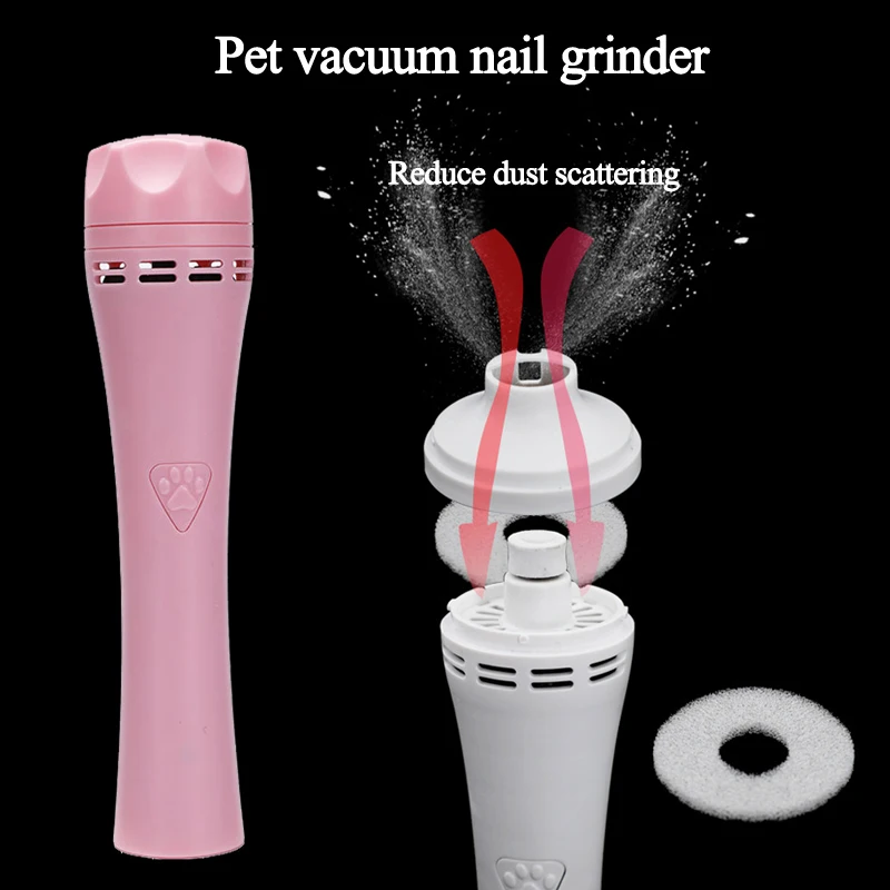 

Lighthouse Vacuuming Pet Nail Grinder For Dogs Cats Nail Clippers Painless USB Charge Dog Paws Nail Cutter Grooming Trimmer