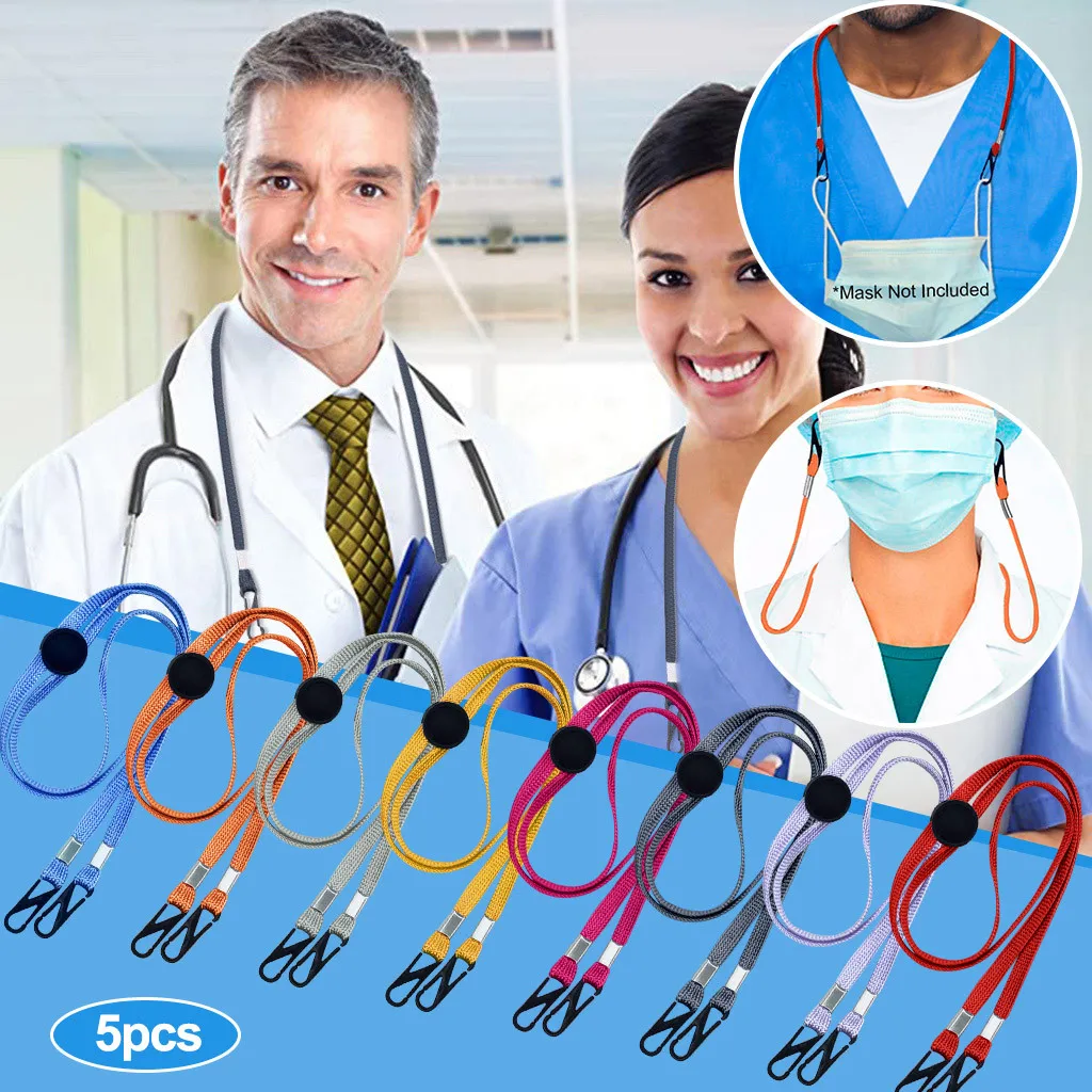 5 шт. регулируемый ремешок для маски лица удобный безопасный держатель ушей и