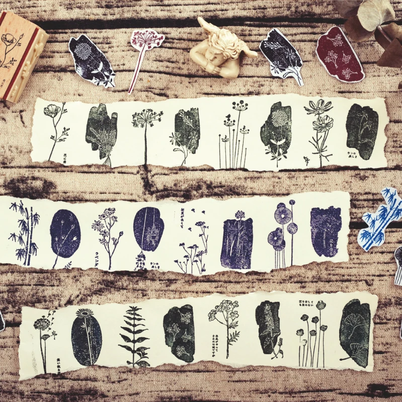 Fragrant Grass Collection wood stamp Plants wooden rubber stamps for scrapbooking Handmade card diy stamp Photo Album Craft gift