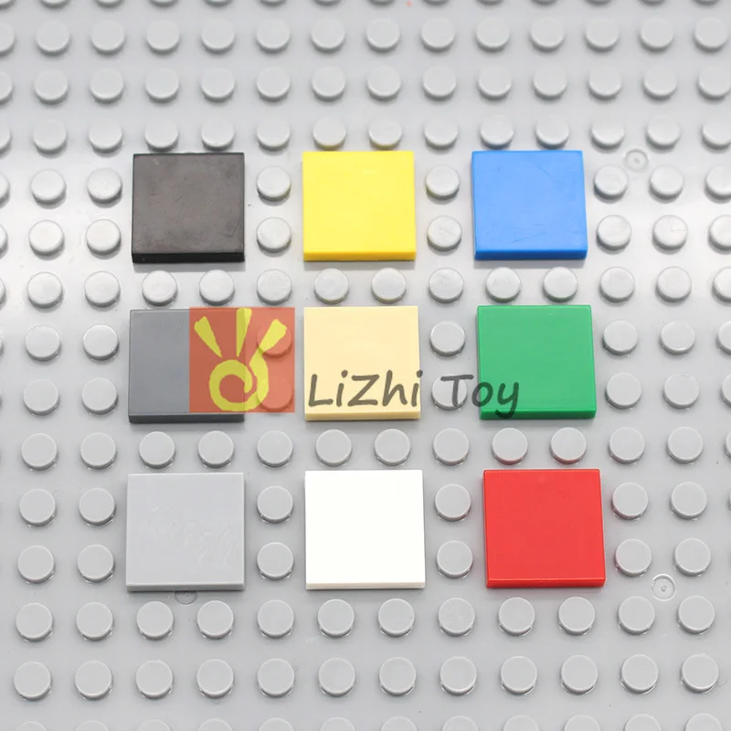 MOC плоские плитки 2*2 таблетки 3068 DIY просвечивающие блочные кирпичи совместимые с