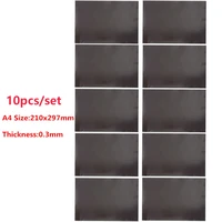 10pcsset a4 size magnetic sheets for die storage rubber magnet mats for photo picture crafts fridge magnets one side 0 3mm
